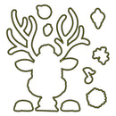 Cute Christmas Elk Deer Scrapbook Embossing DIY Metal Frame Cutting Die (A)