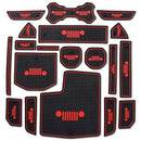 Non-Slip Gate Slot Mats Latex Door Pad Cup Mat for Jeep Wrangler Jl 2018 20