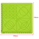 Silicone Mat Doodle Pad with Basic Geometric Template