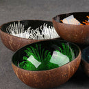 6Pcs/Set Natural Coconut Shell Key Candy Dish Table Key Storage Section Coc