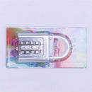 5X(Anti-theft Button Combination Padlock Digit Push Password Lock Zinc All Q8D4)