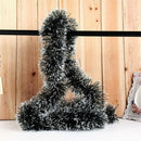200cm Christmas Tinsel Garland Luscious Xmas Snow Tips Holly Dark Green&White^^