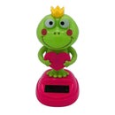 Table Car Solar Power Dancing Green Frog Swinging