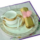 50pcs Round Ring Napkin Heart Paper Decoration Table for Wedding - Pink