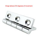 Stainless Marine Boat Pull Deck Hinges Spring Handle Hatch Hardware 50x75 mm
