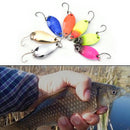 7pcs 3cm 5g colorful trout lure fishing spoon bait single hook*metal fishing FT