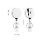 2 Pack Heavy Duty Retractable Badge Holder Reel,Metal ID Badge Holder with  X6L9