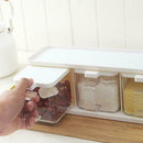 3 Grids Spice Jar Rack Condiment Storage Seasoning Bo Kitchen Food X9R1