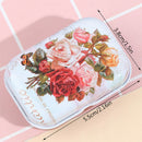 Mini Flower Tin Trinket Jewelry Coin Box Tinplate Storage Case Rectangul Sug Ew