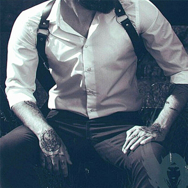 Sexy Women Men Adjustable Leather Body Chest Harness Belt Punk Fancy Costume`US