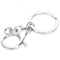10X Big Lobster Clasp Hooks Keychain Split Ring Short Chain Key Ring DIY F Bj