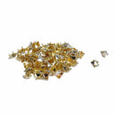 100pcs Claw Studs Rivets Punk Rock Studs square pyramid golden E5W2