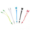 colorful 3.5mm earphone headphone audio cable jack 1 male to 2female split Kw