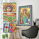 5D DIY Special Shaped Diamond Painting Religious Cross Stitch Kit Decor