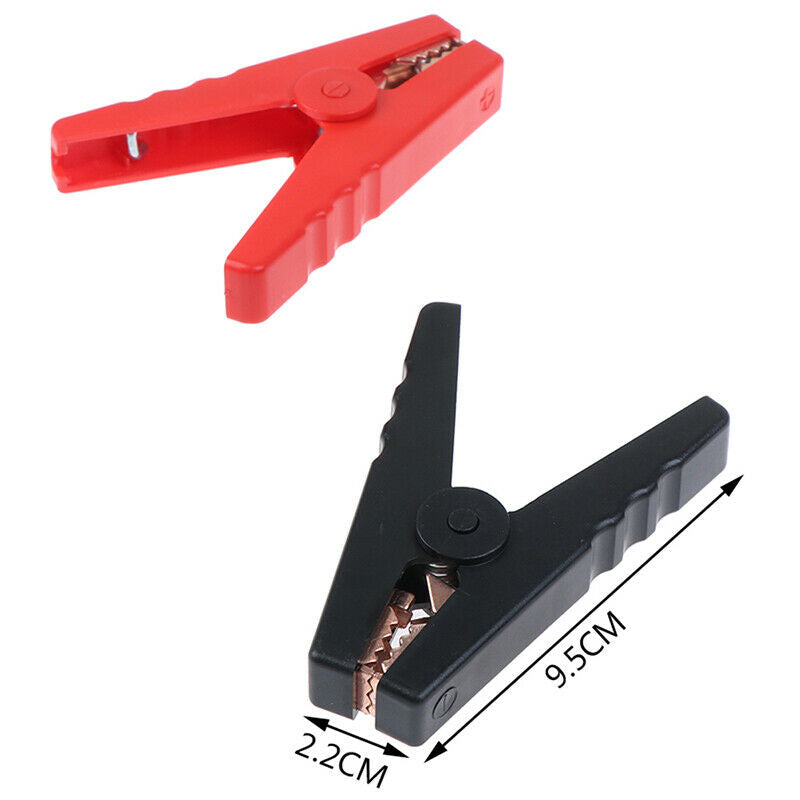 2pcs Large 100A Crocodile Alligator Clips Car Battery Chargers Insulated Clam Gw