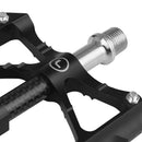 Road Mountain Bike Platform Pedals Flat Sealed Bearing 9/16 Inch Black