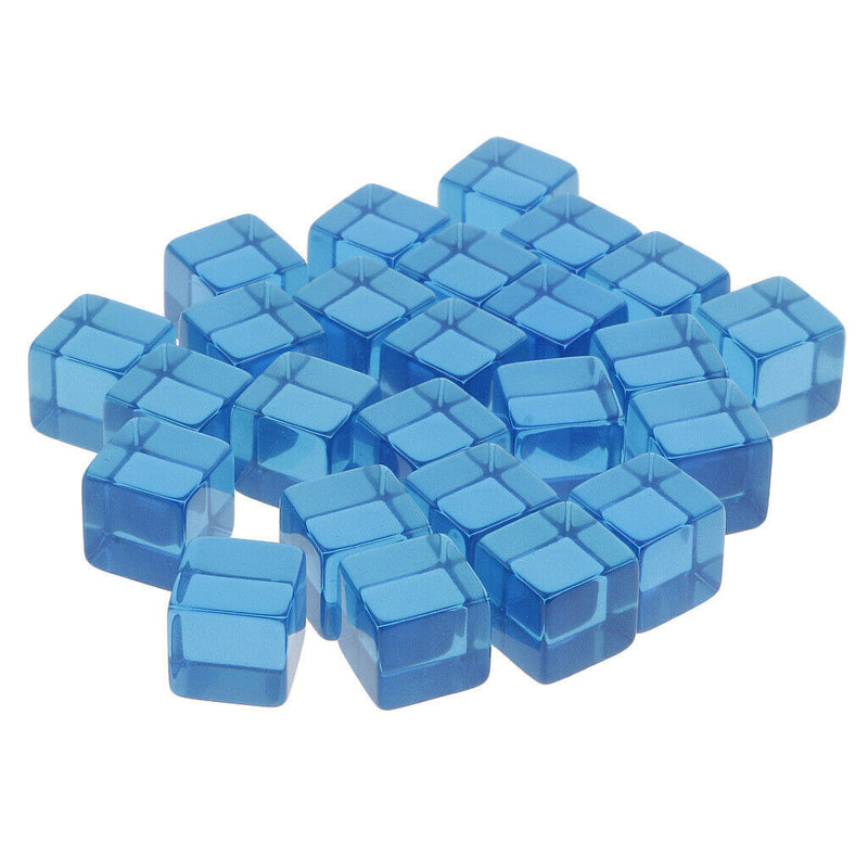 25pcs D6 Six Sided Transparent Blank Dices Set Board Game Toys Table Games for