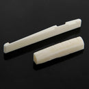 Beige Buffalo Bone Bridge Saddle And Slotted Nut For 6 String AcousticGuit.AU