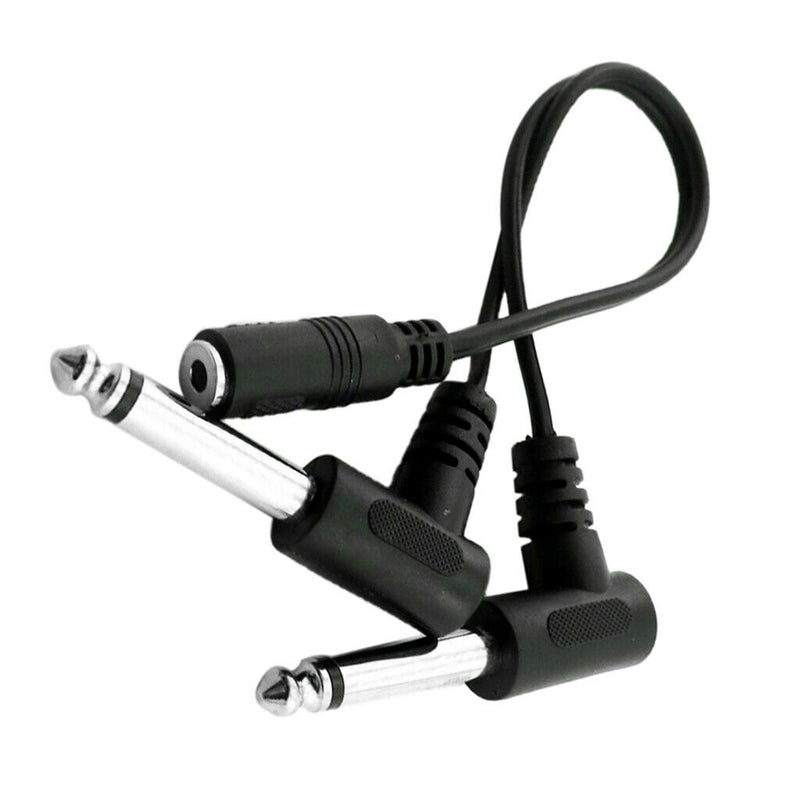 3.5mm 1/8inch Stereo Female to 2x 6.35mm Mono Male Y Splitter Cable 20cm