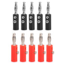 4mm Insulated Banana Plugs Connectors Jack New 10pcs Red + Black T2Z3