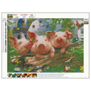 5D DIY Full Drill Diamond Painting Animal Pig Cross Stitch Embroidery (A410
