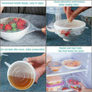 12 pcs Silicone Lid Stretch Reusable Lids Expandable Silicone Lid Universal