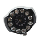 Stretchy Women Round Crystal Finger Ring Watch 0.83" HOT