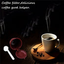 i cafilas 4pcs Dolce Gusto Plsatic Refillable Coffee Capsule with Spoon Bru
