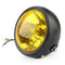 Motorcycle Black Metal Retro Front Headlight For GN125 Cafe Racer Bobber Cus BX