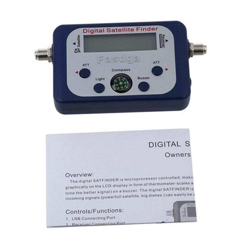Fasdga Digital LCD Satellite Finder Signal Strength Meter Dish Blue P9M1