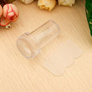 2Pcs Image Tool Nail Art Clear Jelly Plate Scraper Transparent Stamper Manicure