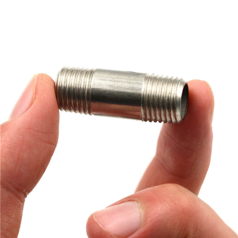 1/4"Male x 1/4" Male Threaded Pipe Fitting Stainless Steel SS304 NPT Cy