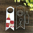 Wine bottle Tag Metal Cutting Dies DIY Scrapbooking Paper Cards Crafts Lifelik U