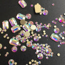 1 Box Square Flatback Glass Nail Rhinestones Mixed Nail Art Decoration Ston Z5D6