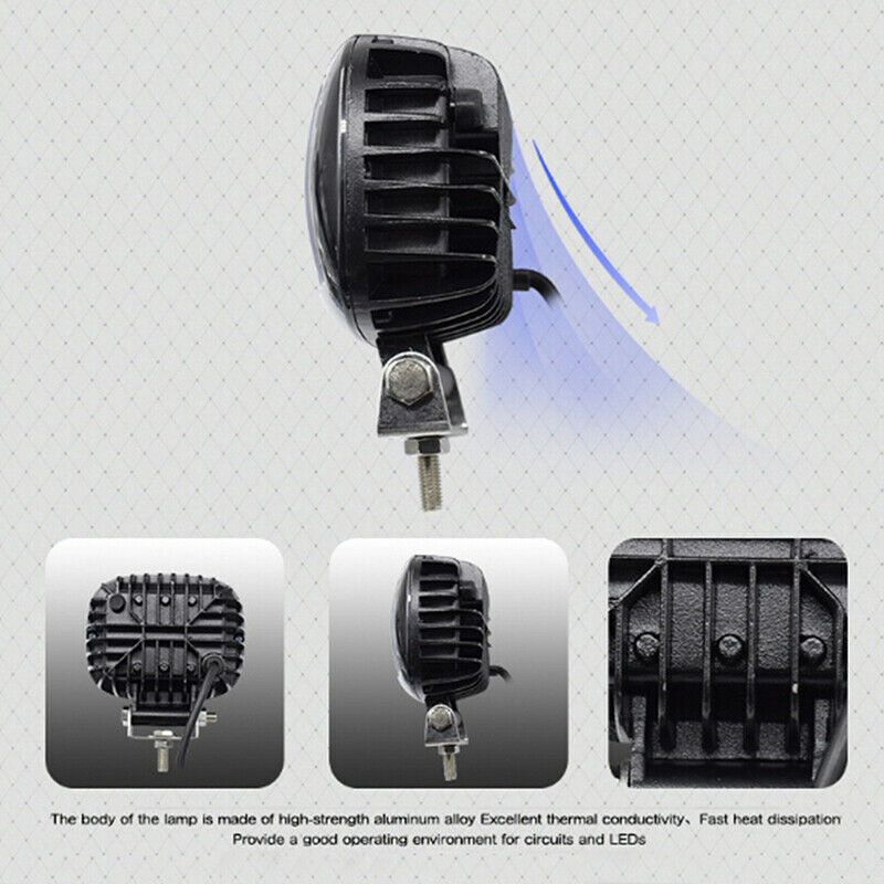 30W Spot Flood Combo Beam LED Offroad Work Light Car Boat Truck Driving Fog FT