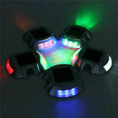 Steady ON Solar LED Traffic Sign Security Light Road Stud Decor Red Light