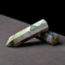 1Pc Natural Labradorite Moonstone Quartz Crystal Point Healing Rock Stone Wand