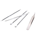 5pc Blackhead Pimple Spot Comedone Acne Needle Extractor Remover Popper Tool .AU