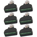 6x RJ45 Ethernet Male Plug to 8 Pin AV Terminal Screw Adapter Converter CCTV