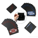 2 Sets Waterproof Plastic Pvc Black Playing Cards Poker Card Board Game  J,a