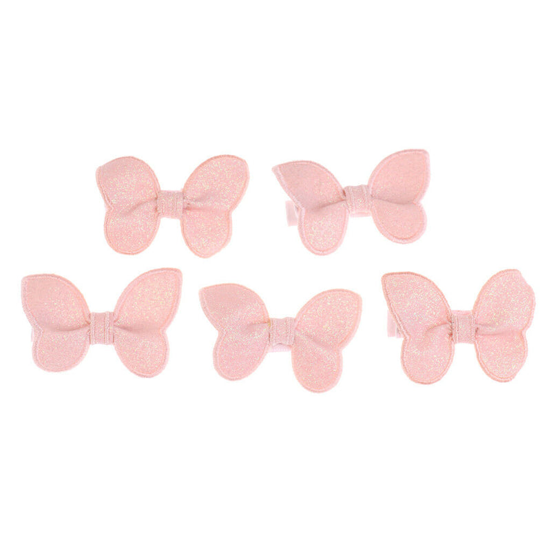 Wholesale 5 Pieces Pink Bow Hair Clips Kids Children Girls Hair Accessories