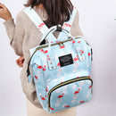 Bird Printing Mummy Maternity Nappy Backpacks Women Baby Care Bag (Blue)