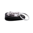 Stainless Steel Keyring Design Faux Leather Belt Loop Key Chain A1A7