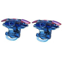 2pcs Metal Gamepad Joystick for PUBG Joypad Trigger Fire Button Key (Blue)