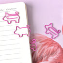 4X Pig Pink Bookmark Paper Clip School Office Supply Escolar Gift Stationery LJ