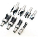 8pcs Wood Plug Cutter Cutting Tool Drill Bit Set Straight and Tapered Taper