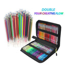 121pcs Glitter Gel Pens Set Art Markers Pen with Carrying Case - Set of 60 Color