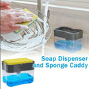 Organiser Sink Caddy Basket Dish Cleaning Sponge Holder Soap Dispenser