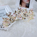 Baroque Style Upscale Bridal Jewelry Boutique Crown Headdress Handmade Crys