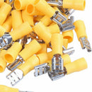 100Pcs 24A Insulated 12-10AWG Female Spade Terminal Crimp Wire Connectors Y W2Y8